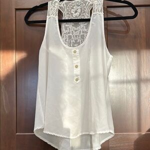 Ladies Mine White Sheer Top